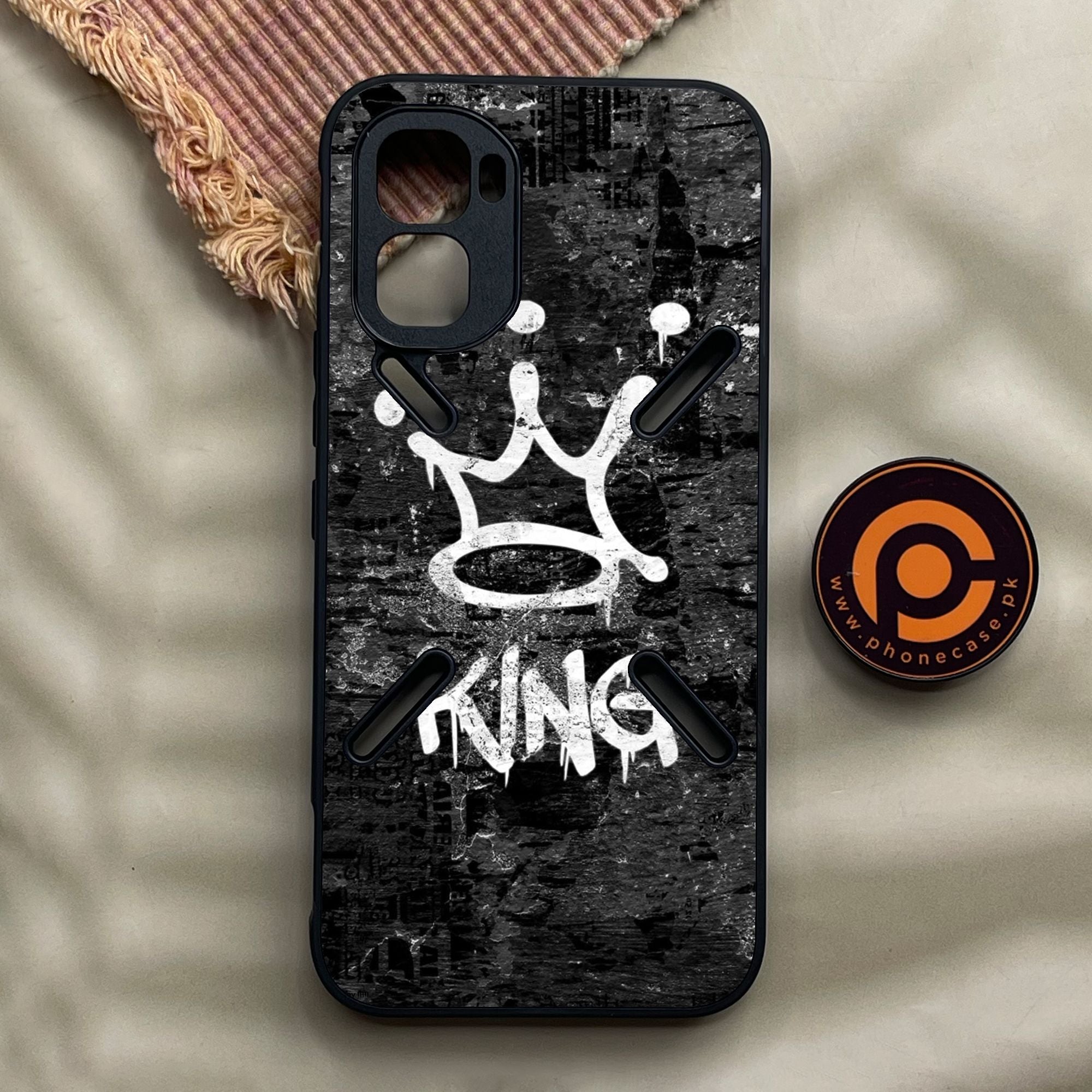 Infinix GT 50 Pro - King Design 8 - Premium Metal Printed Soft Bumper Shock Proof Case