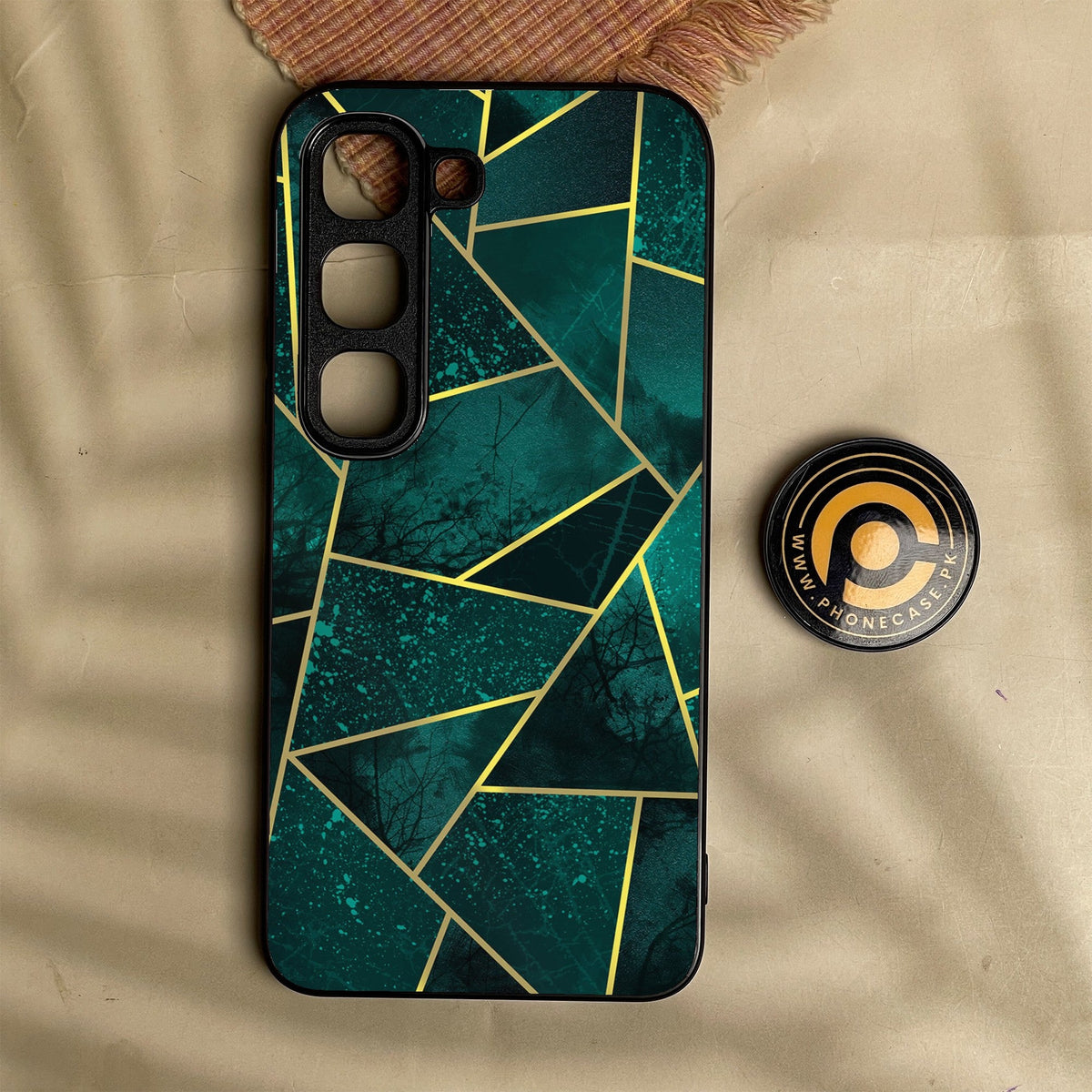 Infinix Hot 70 Pro - Geometric Design 9 - Premium Metal Printed Soft Bumper Shock Proof Case