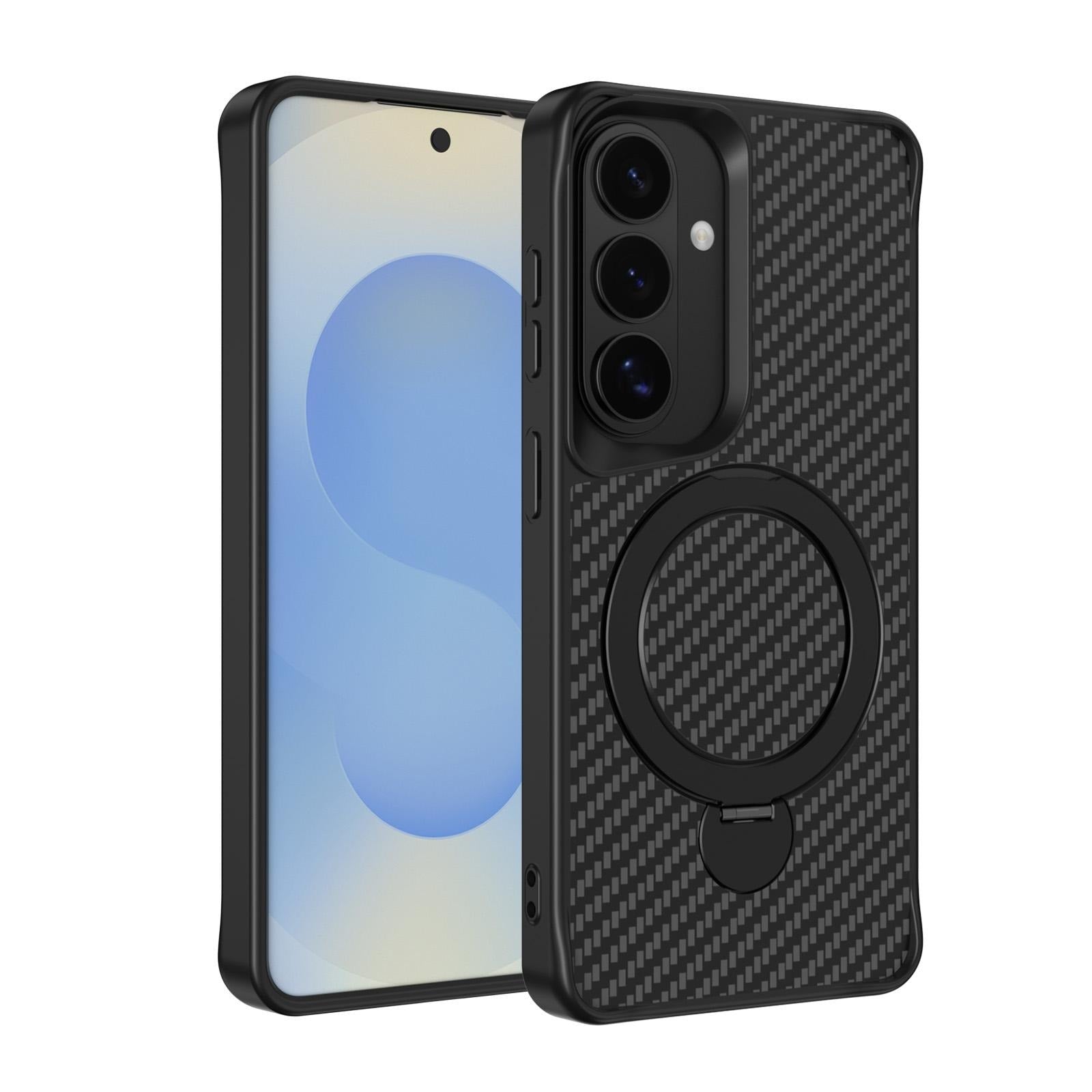 Galaxy S26 - Platinum MagLuxe Magnetic Case with 360° Rotating Ring Stand