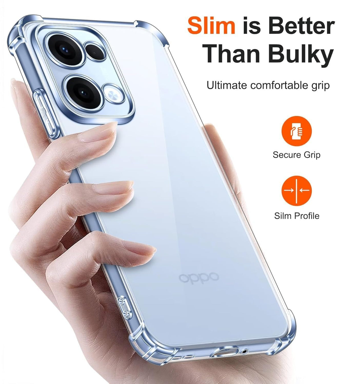 Oppo Reno 14 5G - Anti Crash Shock Proof Transparent Case