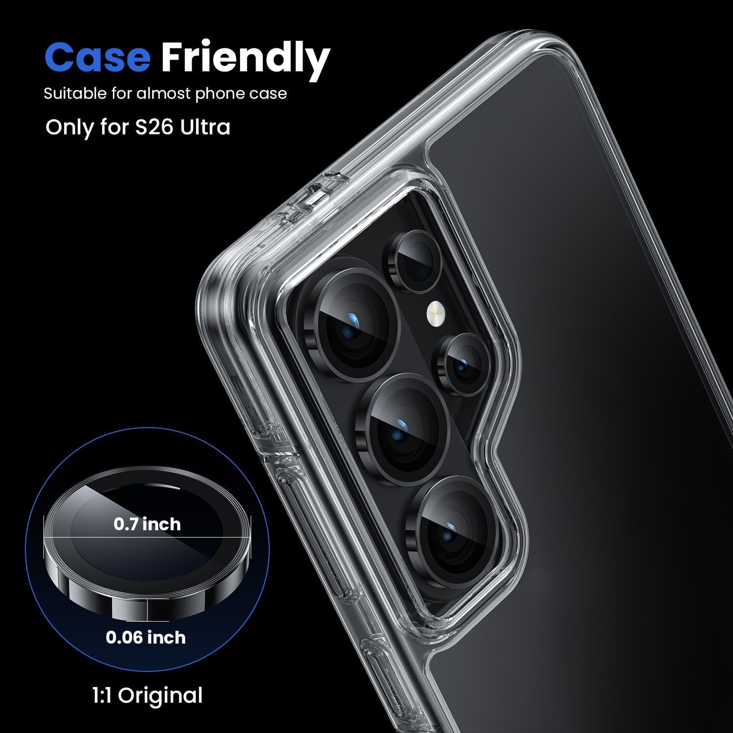 Samsung Galaxy S26 Ultra - Metal Camera Lens Protector Glass