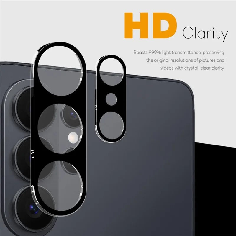 Samsung Galaxy S26 Ultra - HD Clear 9H Black Bordered Camera Lens Glass Protector