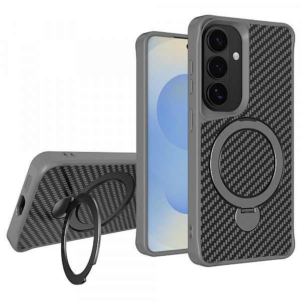 Galaxy S26 - Platinum MagLuxe Magnetic Case with 360° Rotating Ring Stand