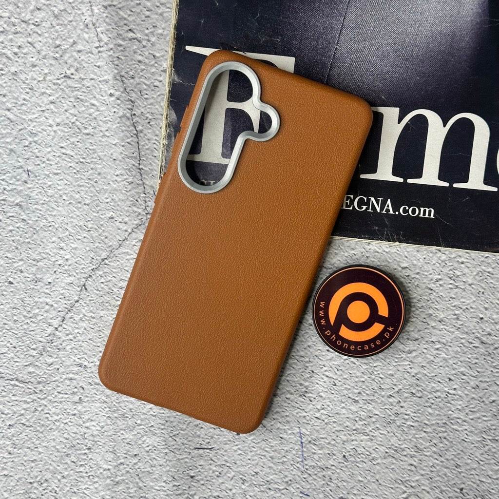 Samsung Galaxy S26 - Soft Leather Texture Slim TPU Case