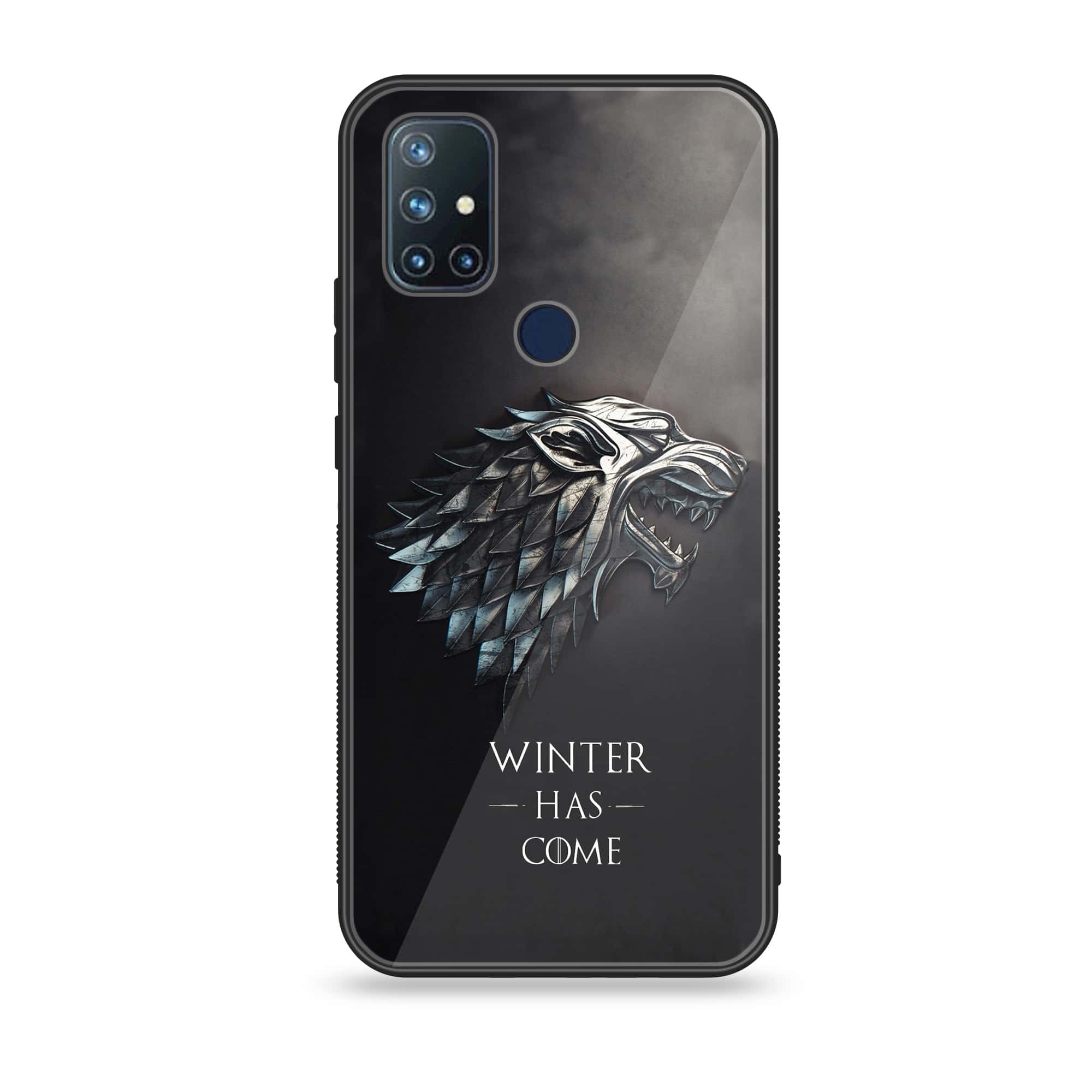 OnePlus Nord N10 - Winter Has Come GOT - Premium Printed Glass soft Bumper Shock Proof Case