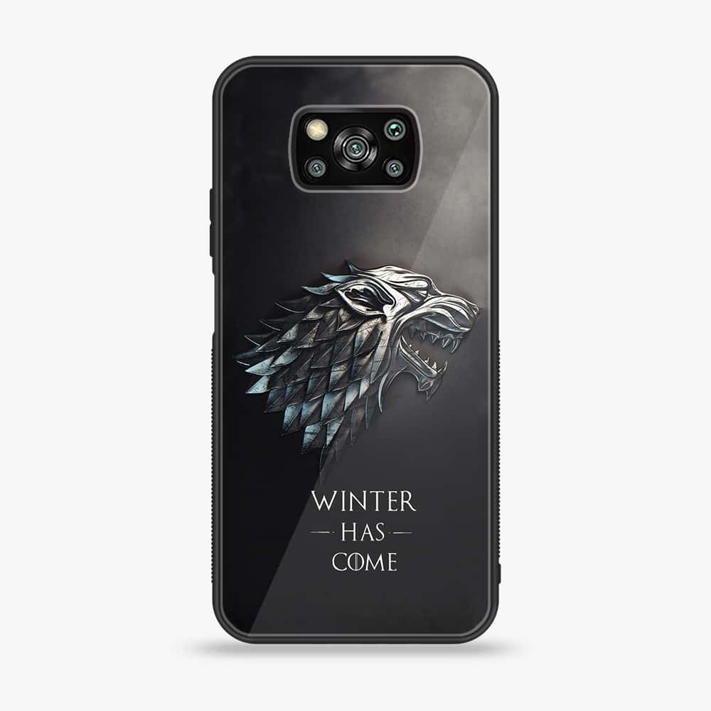 Xiaomi Poco X3 - Winter Has Come GOT - Premium Printed Glass soft Bumper Shock Proof Case