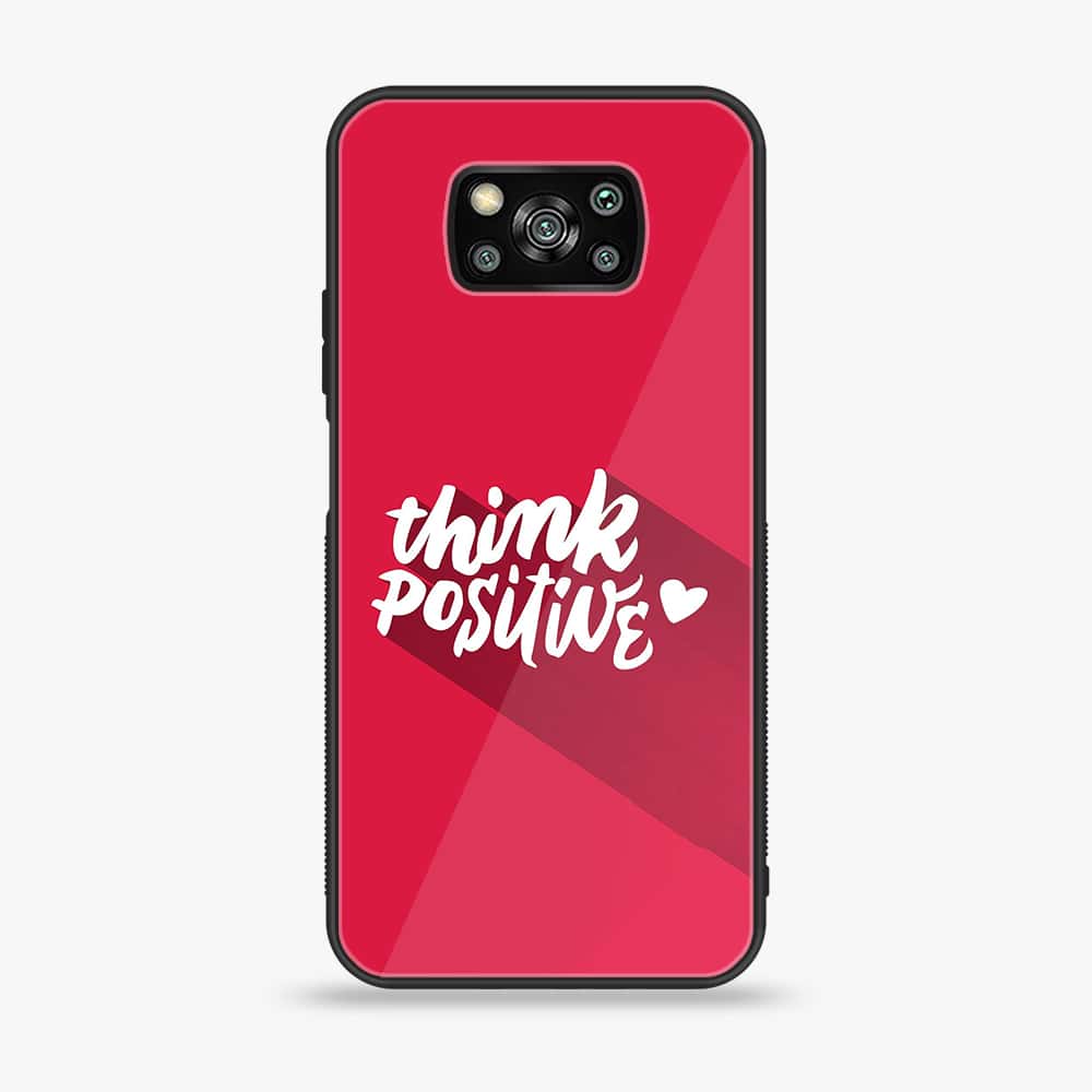 Xiaomi Poco X3 - Think Positive Design - Premium Printed Glass soft Bumper Shock Proof Case