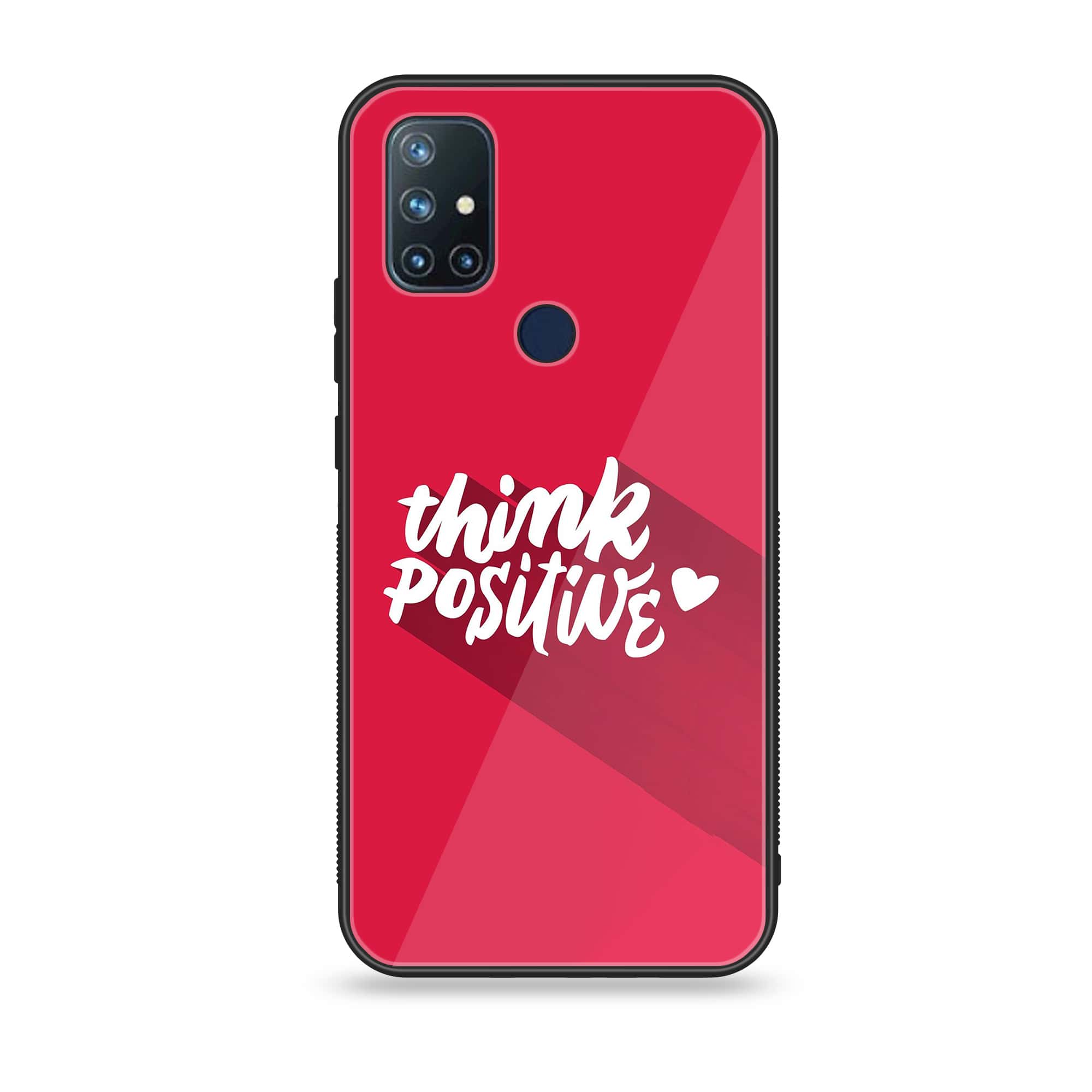 OnePlus Nord N10 - Think Positive Design - Premium Printed Glass soft Bumper Shock Proof Case