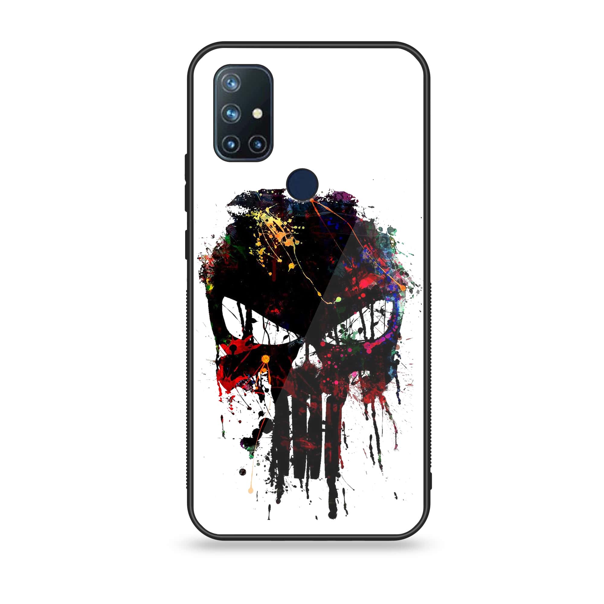 OnePlus Nord N10 - Punisher Skull Design - Premium Printed Glass soft Bumper Shock Proof Case