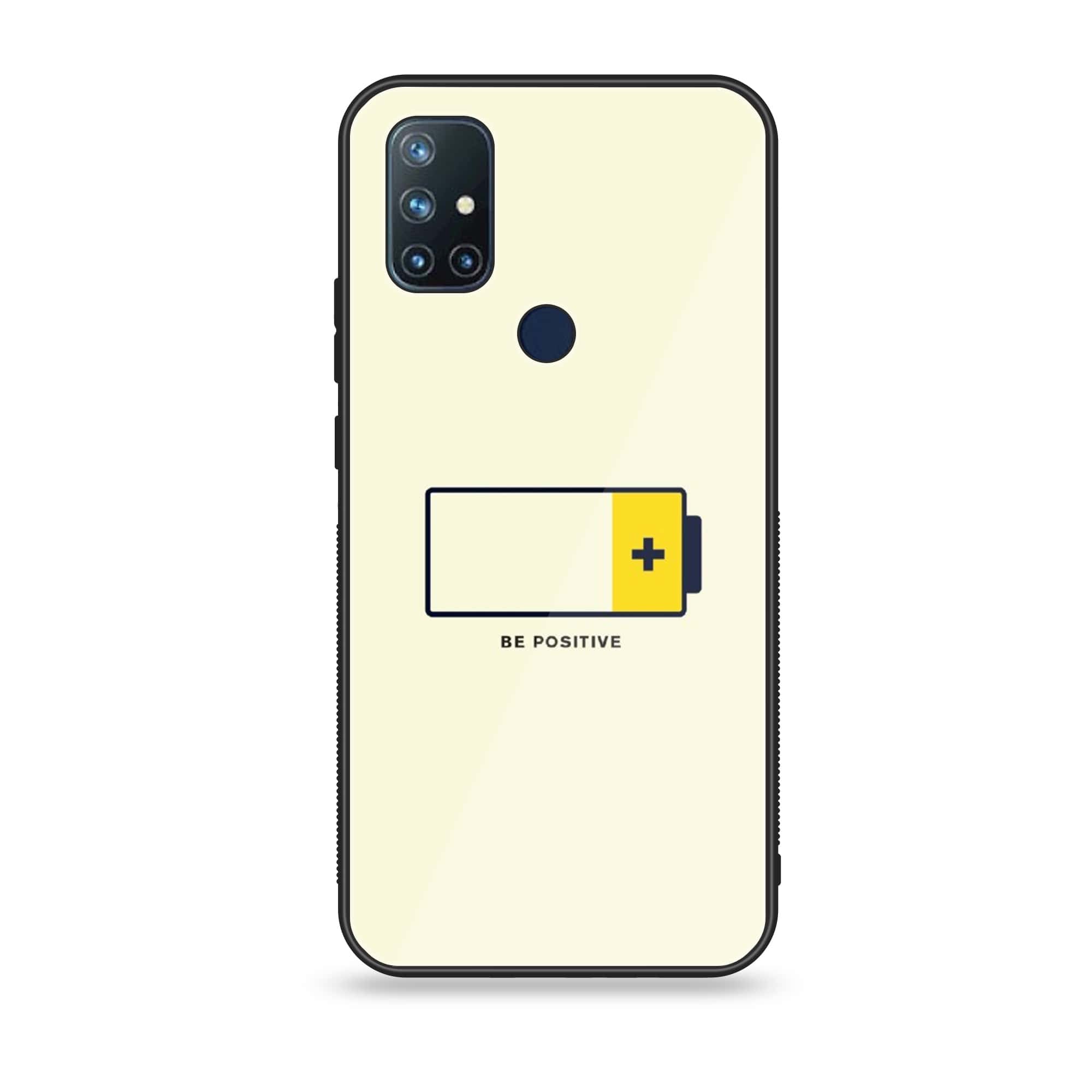 OnePlus Nord N10 - Be Positive Design - Premium Printed Glass soft Bumper Shock Proof Case