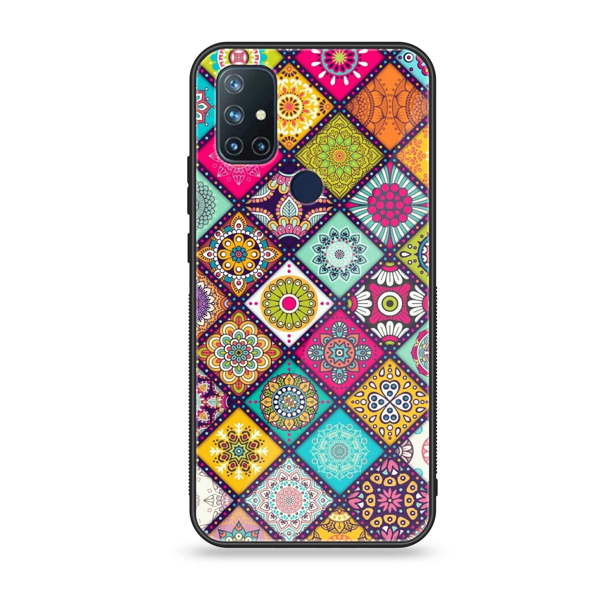OnePlus Nord N10 - Mandala Art Design - Premium Printed Glass soft Bumper Shock Proof Case