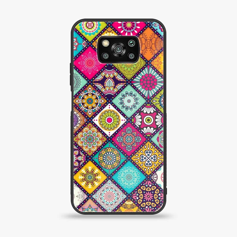 Xiaomi Poco X3 - Mandala Art Design - Premium Printed Glass soft Bumper Shock Proof Case