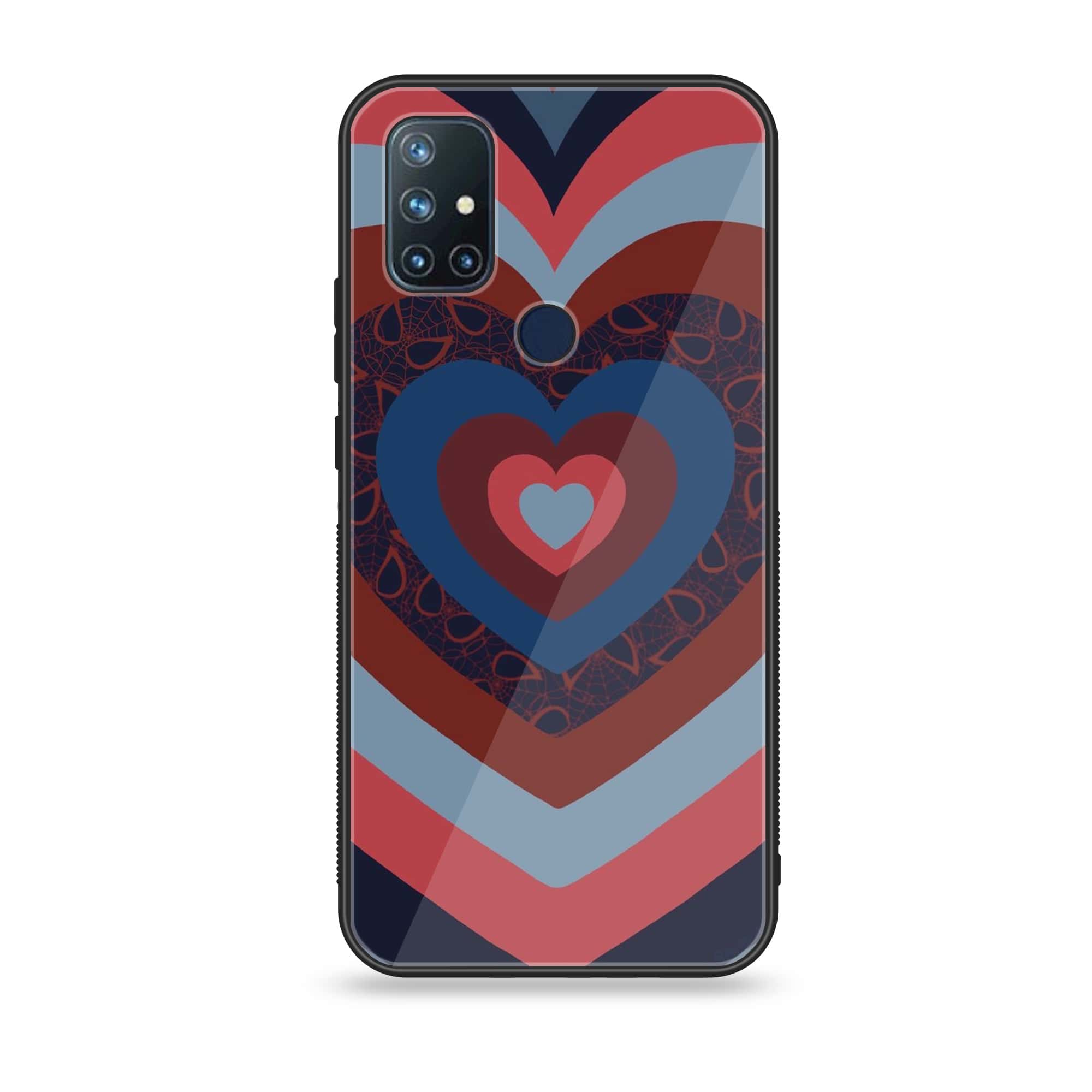OnePlus Nord N10-Heart Beat 2.0 Series - Premium Printed Glass soft Bumper shock Proof Case