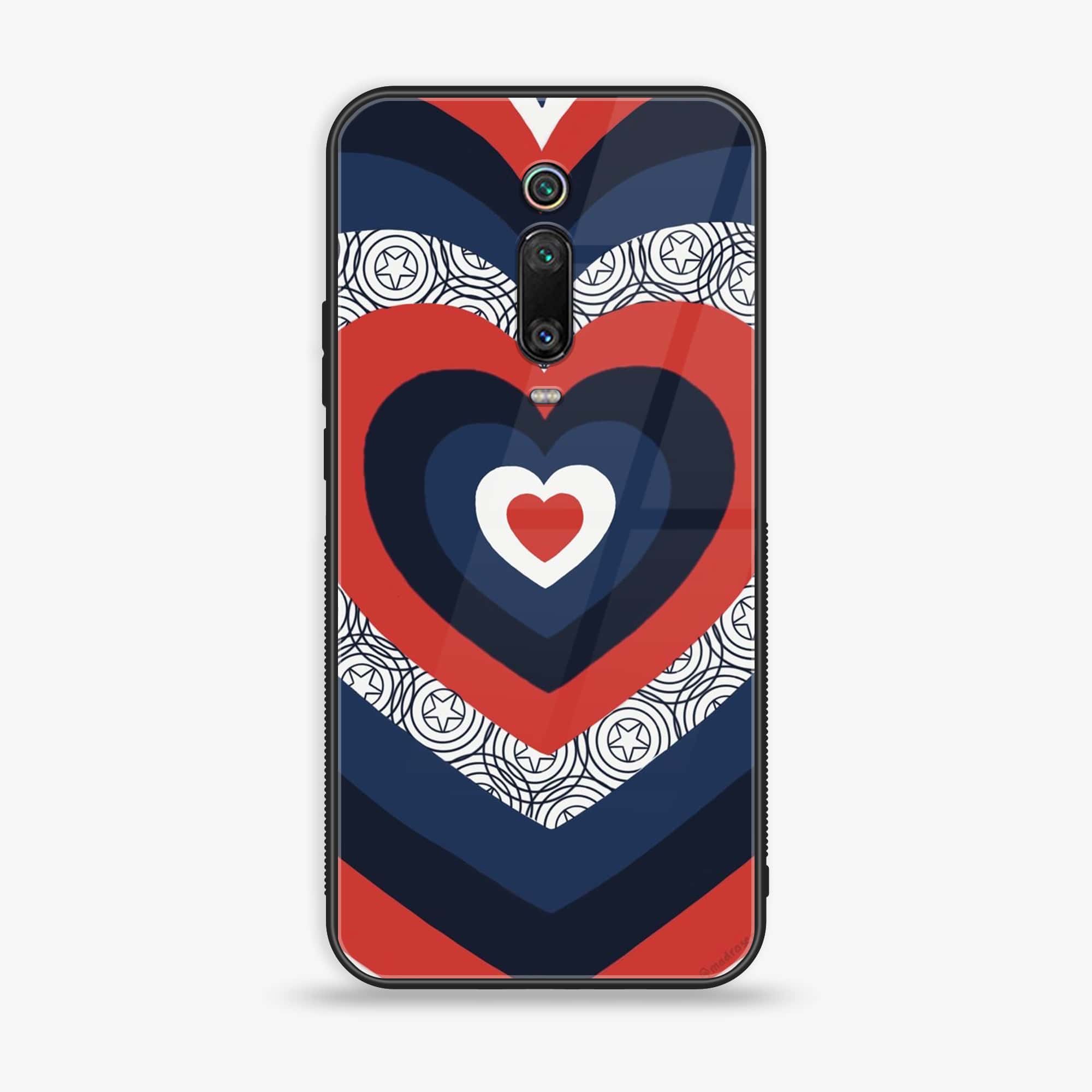 Xiaomi Mi 9T - Heart Beat Series 2.0 - Premium Printed Glass soft Bumper shock Proof Case