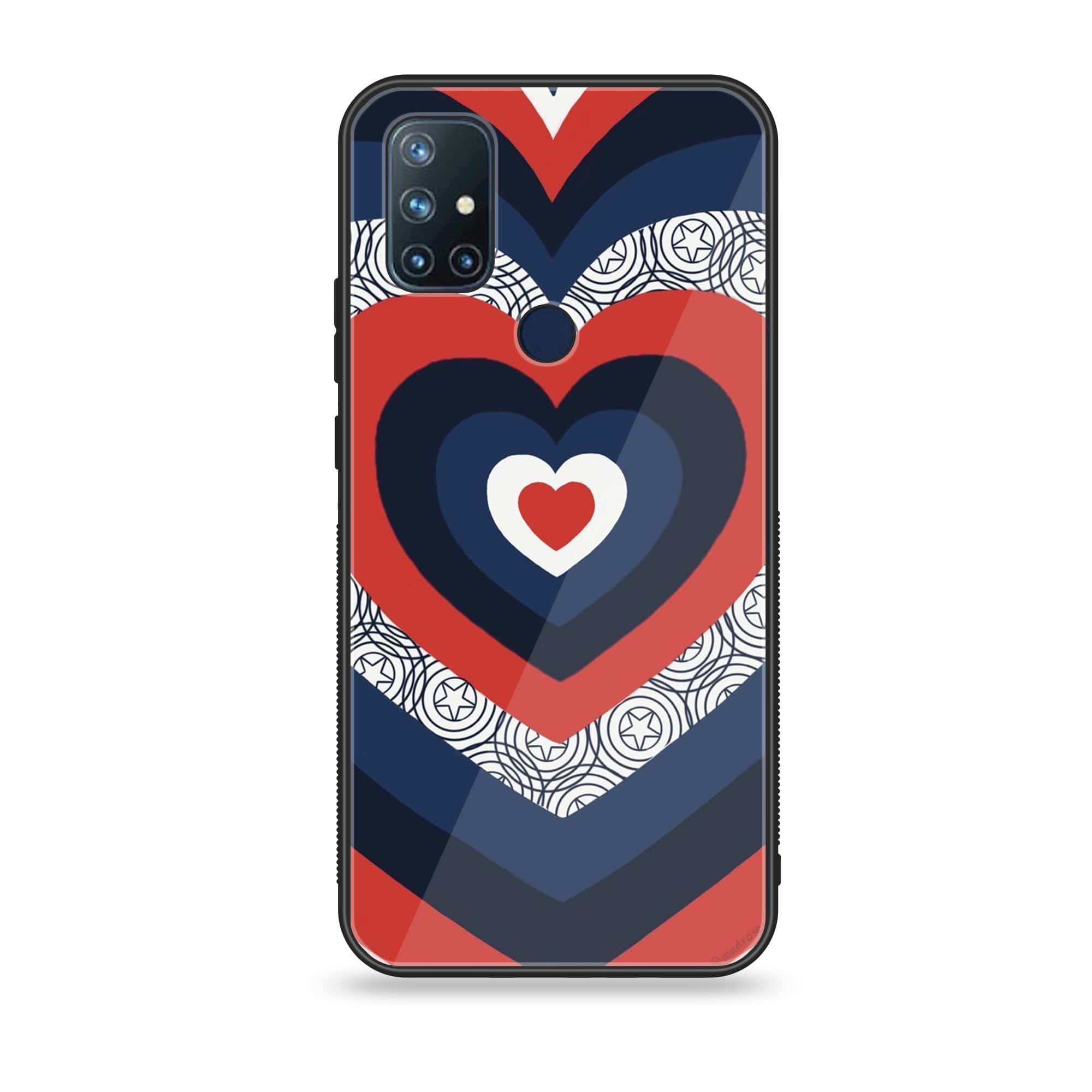OnePlus Nord N10-Heart Beat 2.0 Series - Premium Printed Glass soft Bumper shock Proof Case