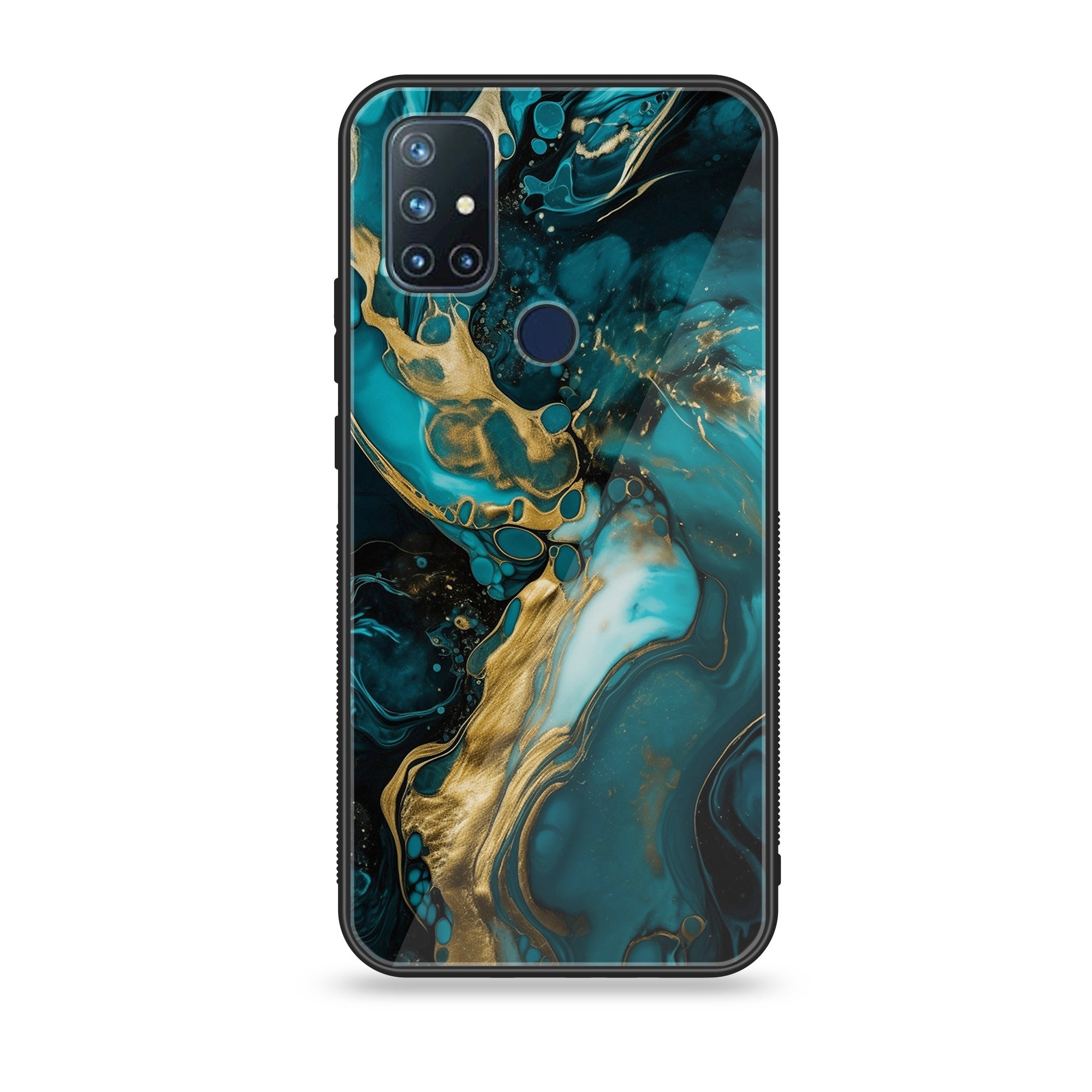 OnePlus Nord N10- Liquid Marble Designs - Premium Printed Glass soft Bumper shock Proof Case