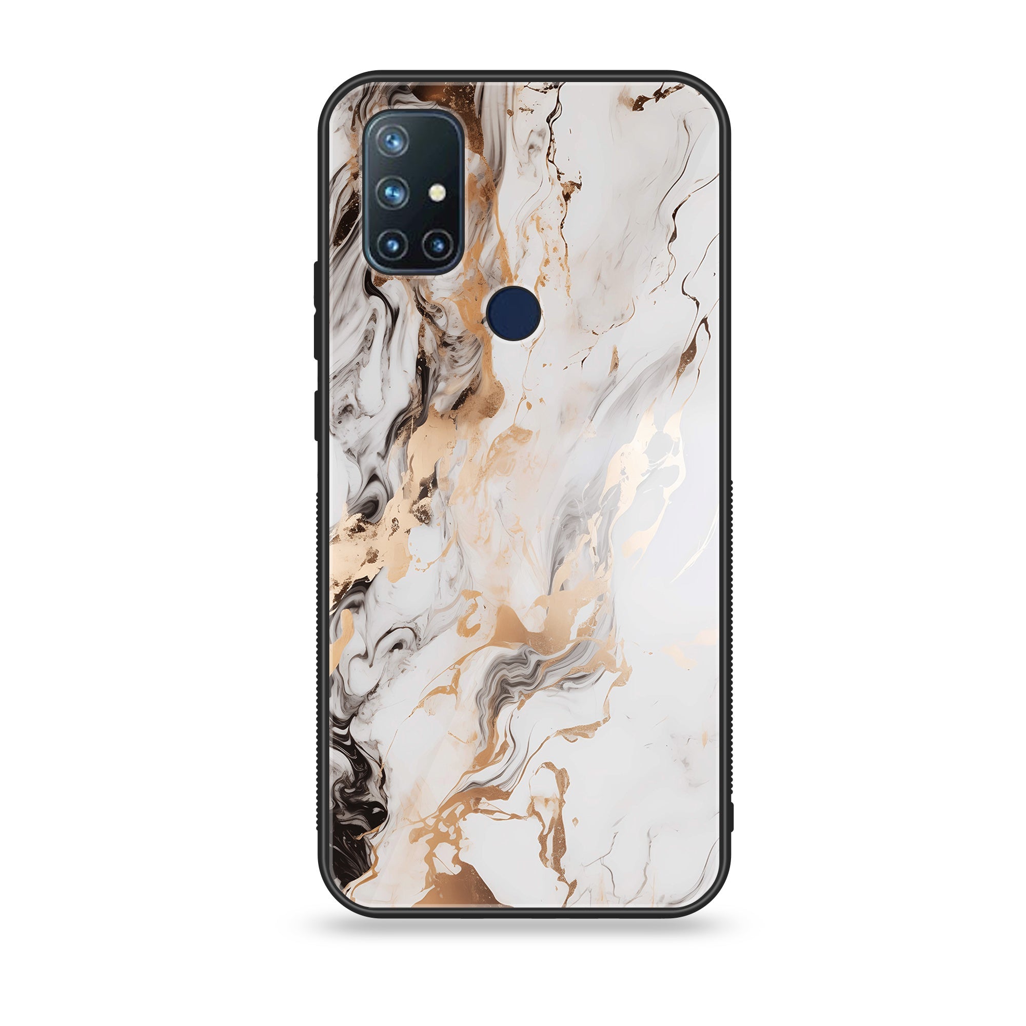 OnePlus Nord N10- Liquid Marble Designs - Premium Printed Glass soft Bumper shock Proof Case