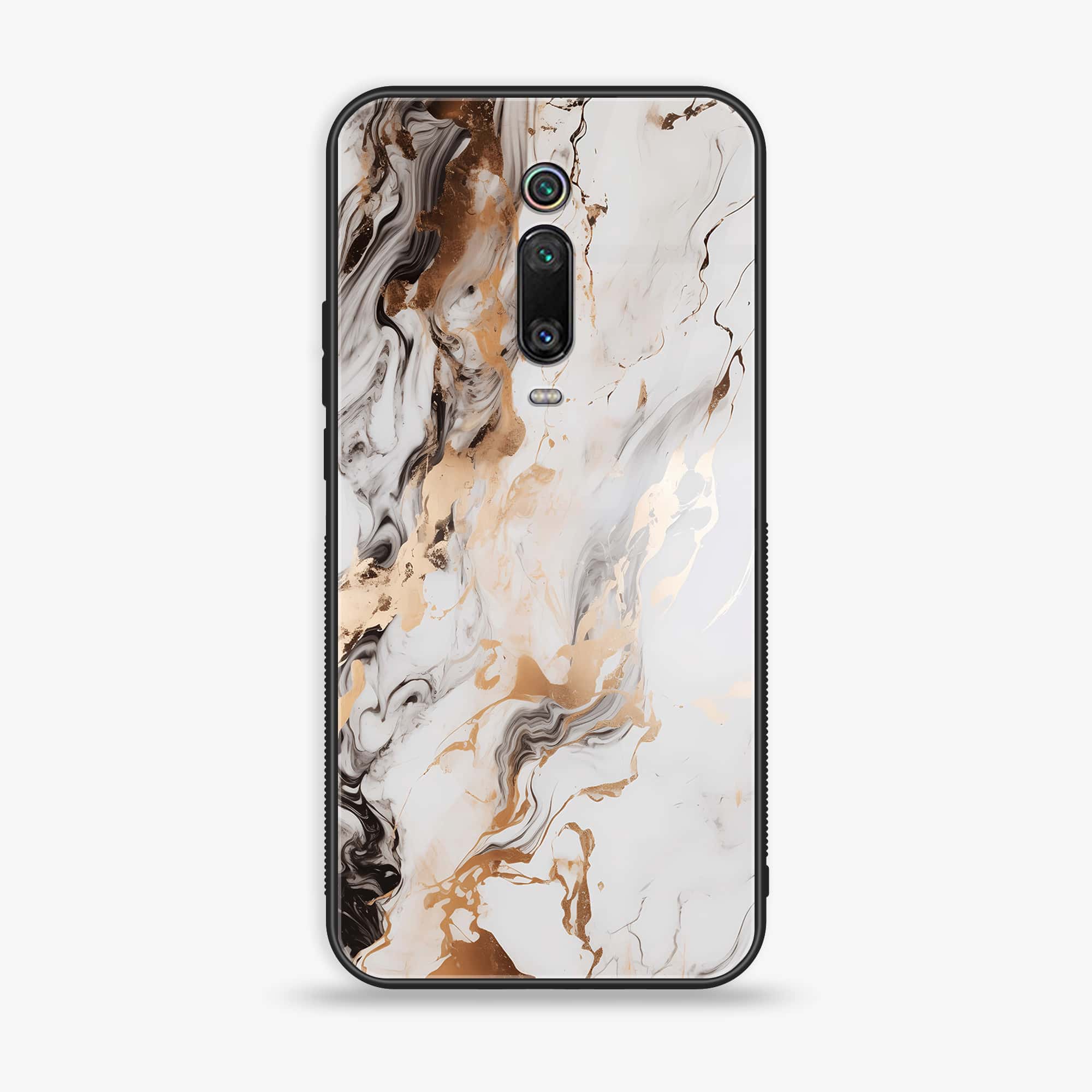 Xiaomi Mi 9T - Liquid Marble Series - Premium Printed Glass soft Bumper shock Proof Case