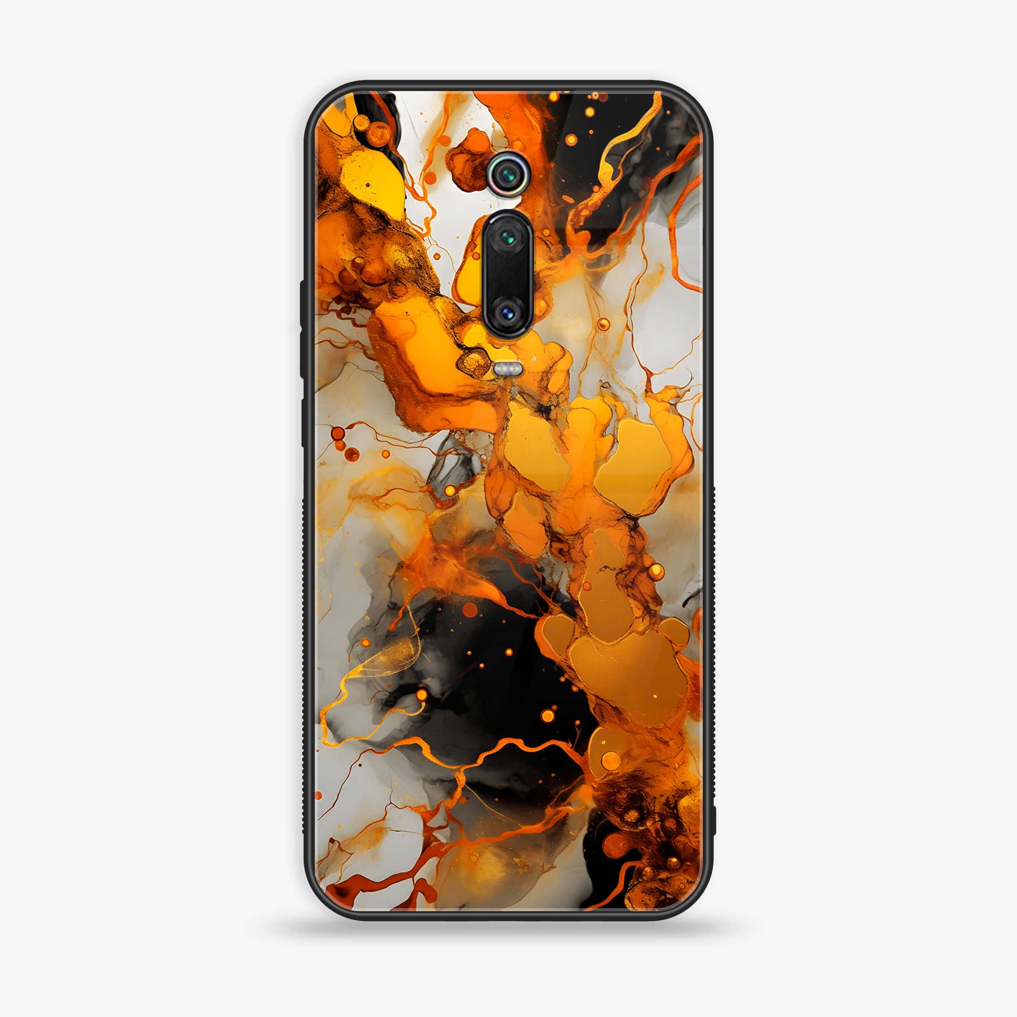 Xiaomi Mi 9T - Liquid Marble Series - Premium Printed Glass soft Bumper shock Proof Case