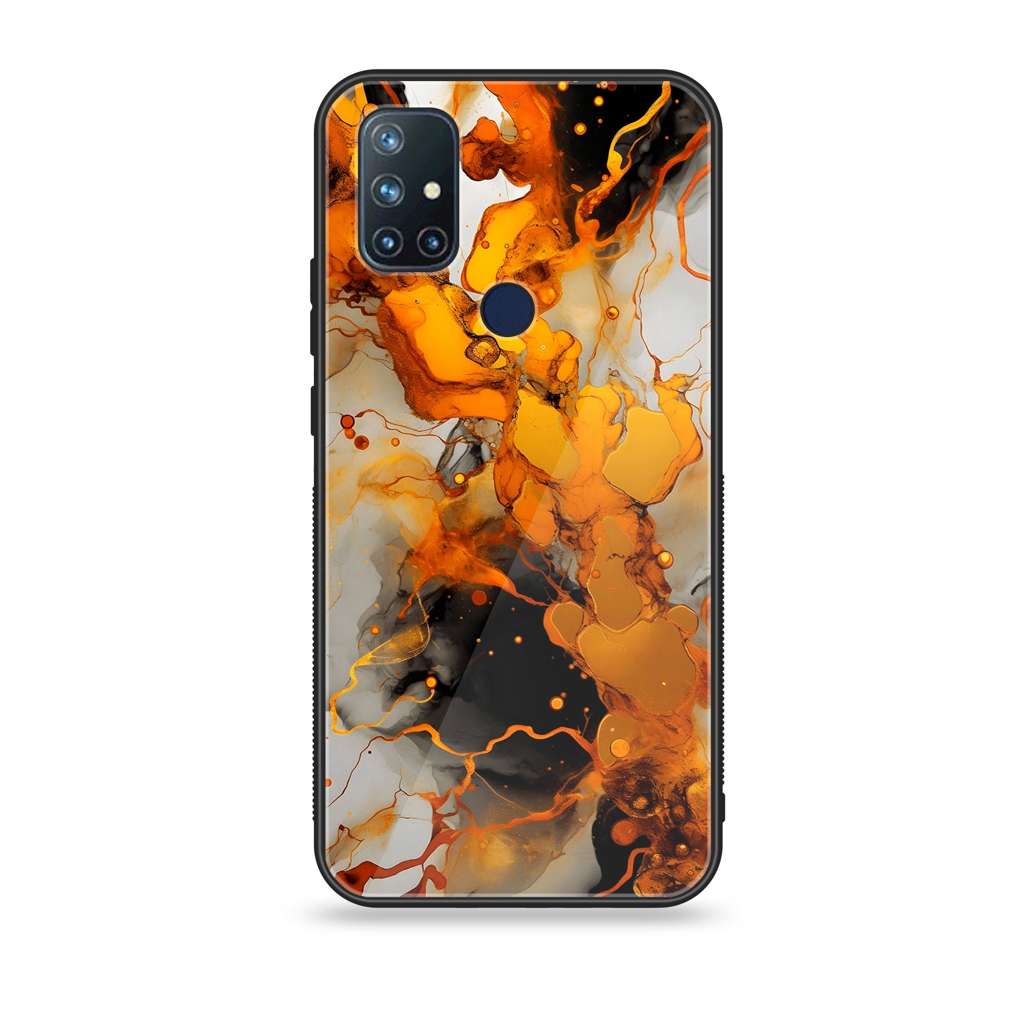 OnePlus Nord N10- Liquid Marble Designs - Premium Printed Glass soft Bumper shock Proof Case