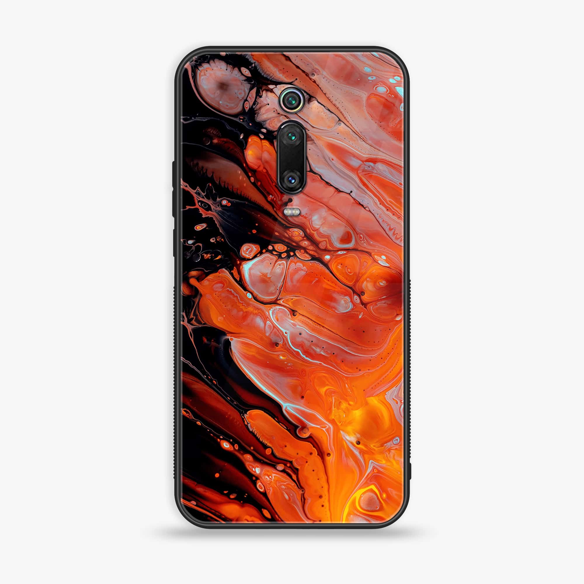 Xiaomi Mi 9T - Liquid Marble Series - Premium Printed Glass soft Bumper shock Proof Case
