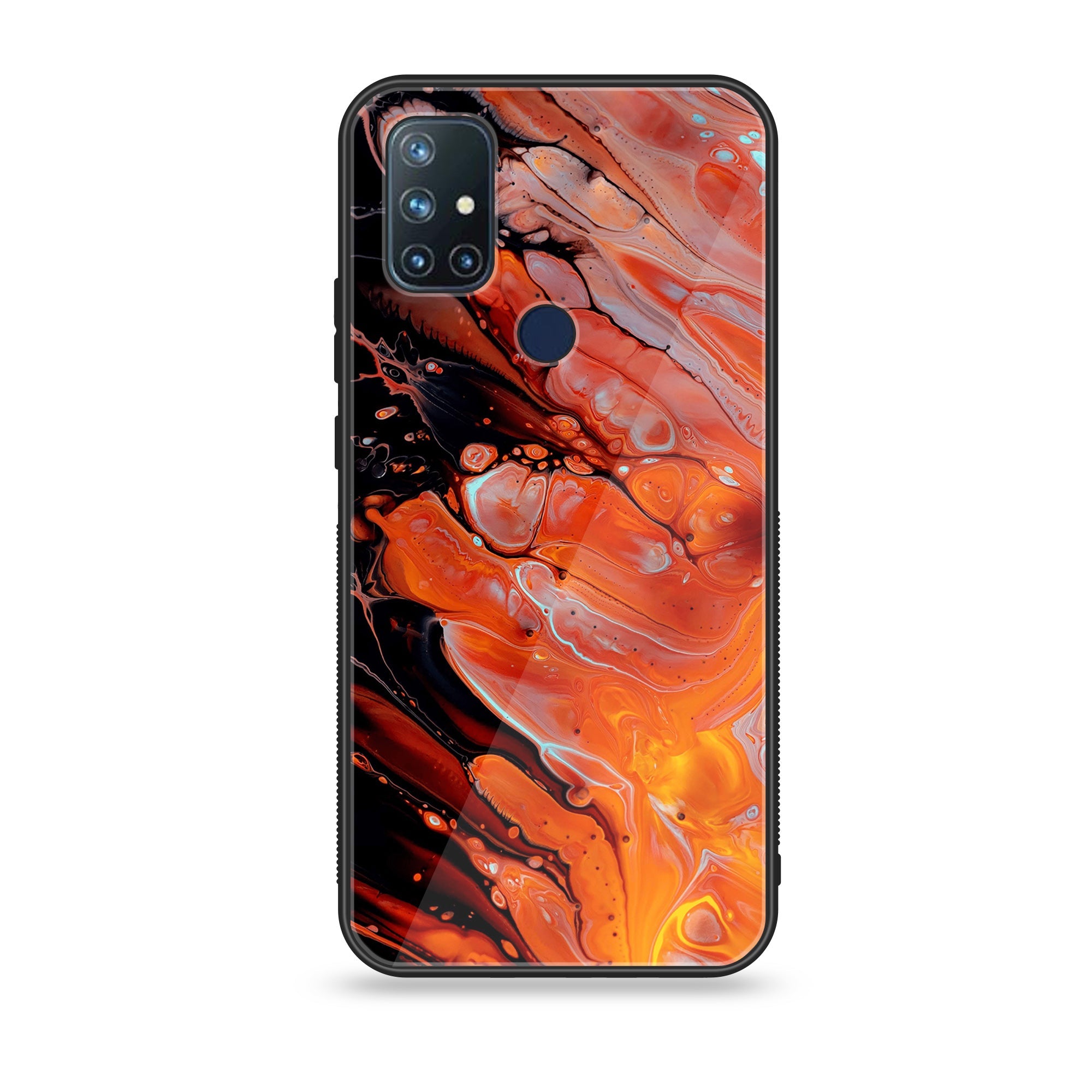 OnePlus Nord N10- Liquid Marble Designs - Premium Printed Glass soft Bumper shock Proof Case