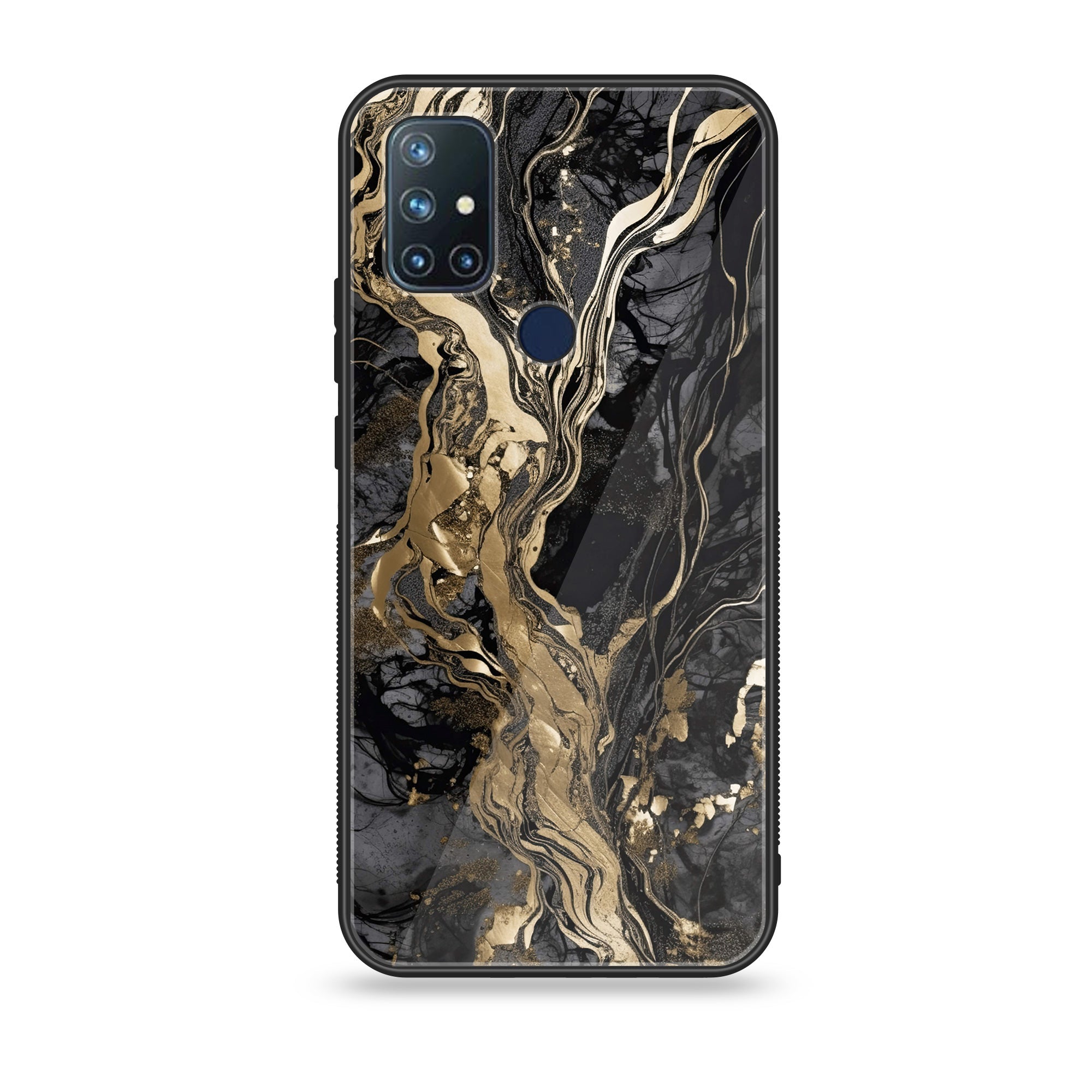 OnePlus Nord N10- Liquid Marble Designs - Premium Printed Glass soft Bumper shock Proof Case