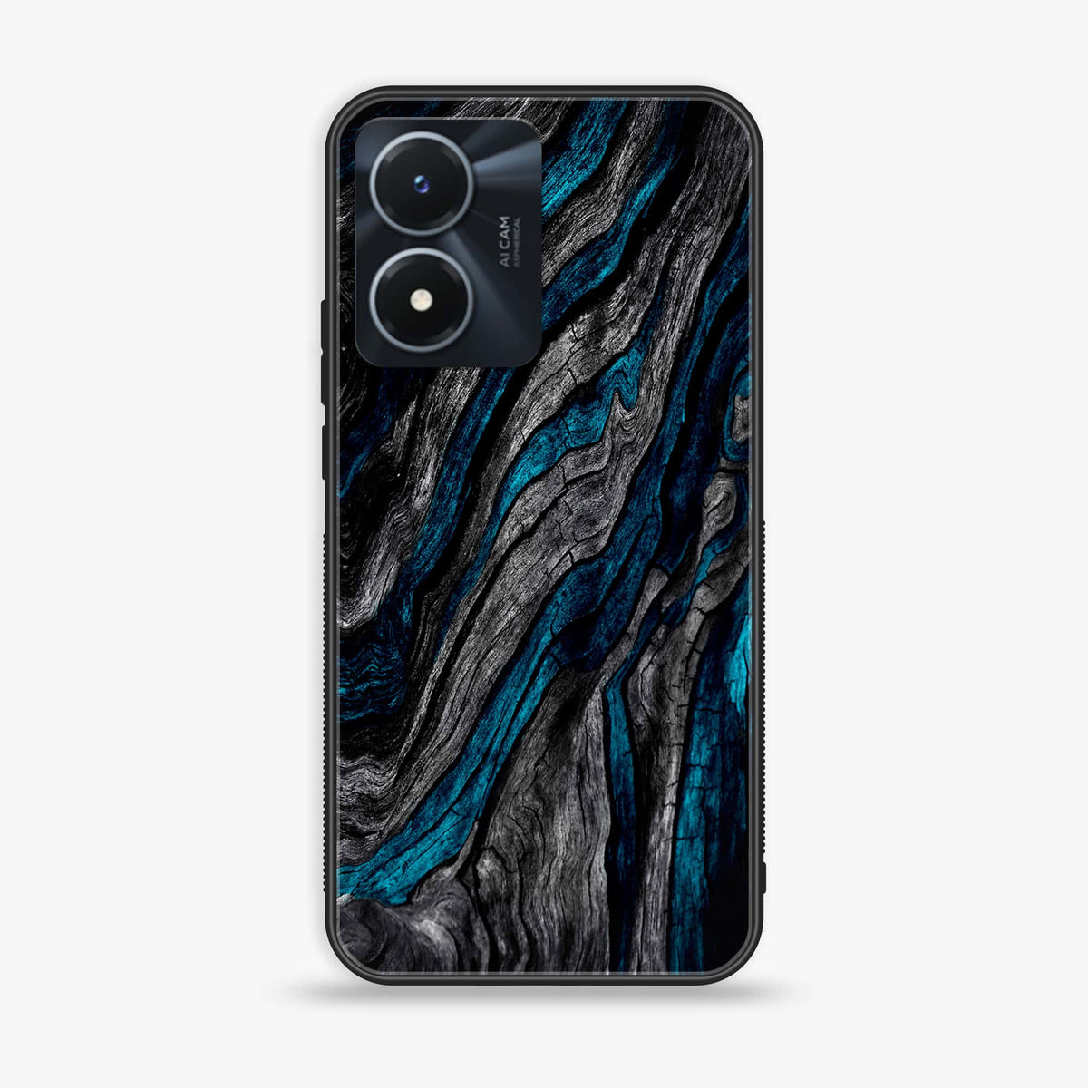 Vivo Y02s - Liquid Marble Series - Premium Printed Glass soft Bumper shock Proof Case