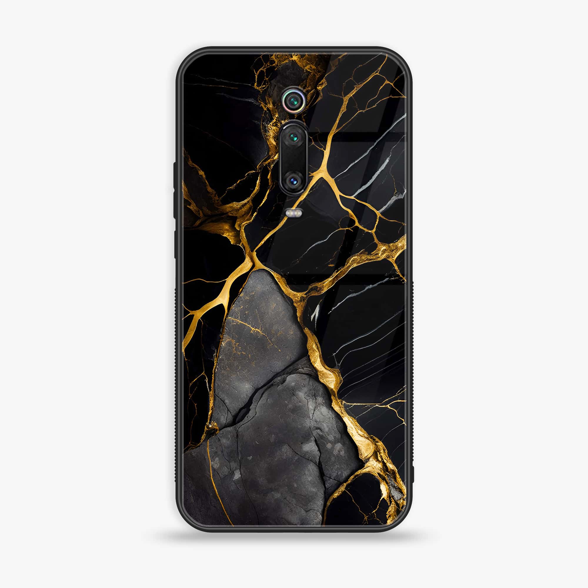 Xiaomi Mi 9T - Liquid Marble Series - Premium Printed Glass soft Bumper shock Proof Case