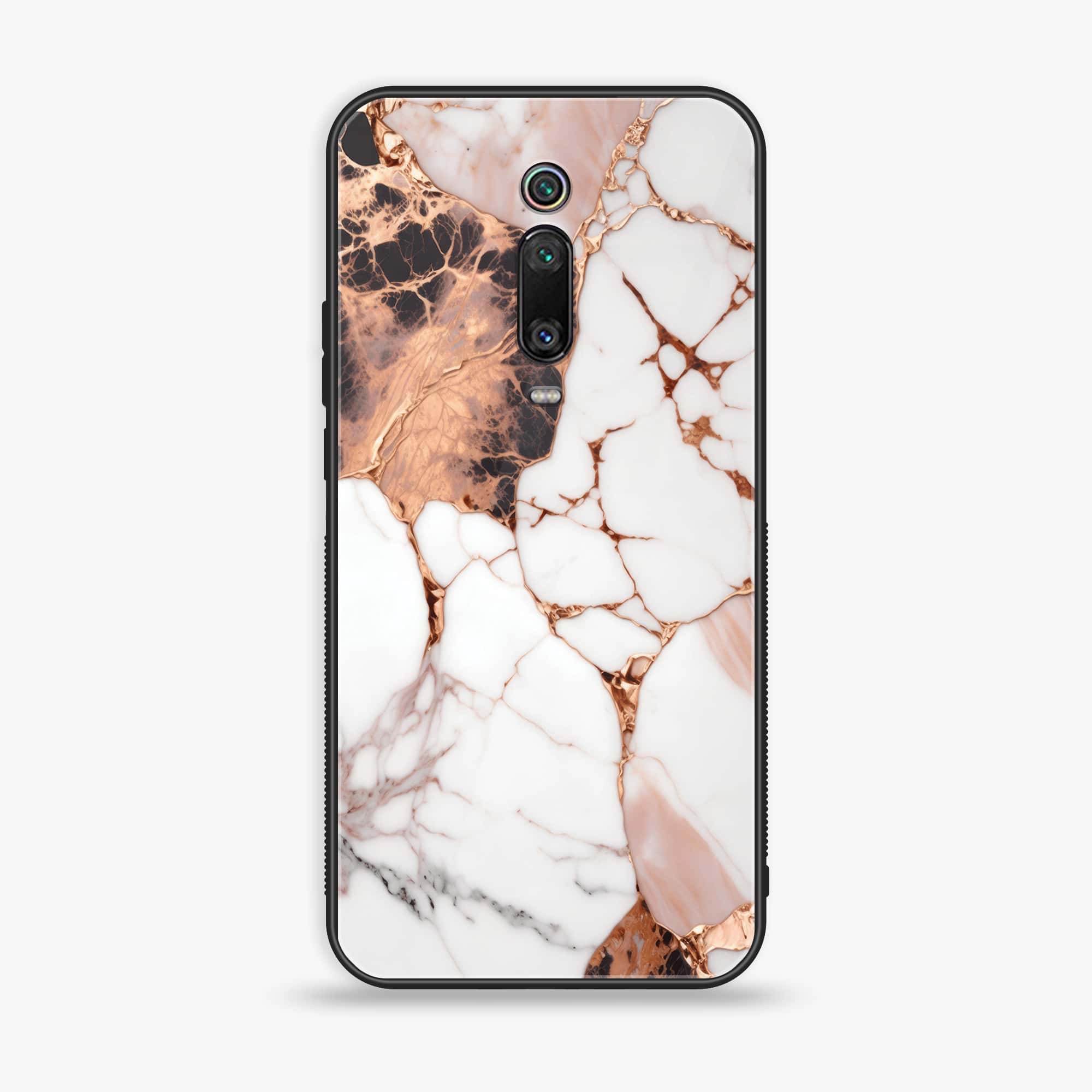 Xiaomi Mi 9T Pro - Liquid Marble Design 1- Premium Printed Glass soft Bumper shock Proof Case CS-48883